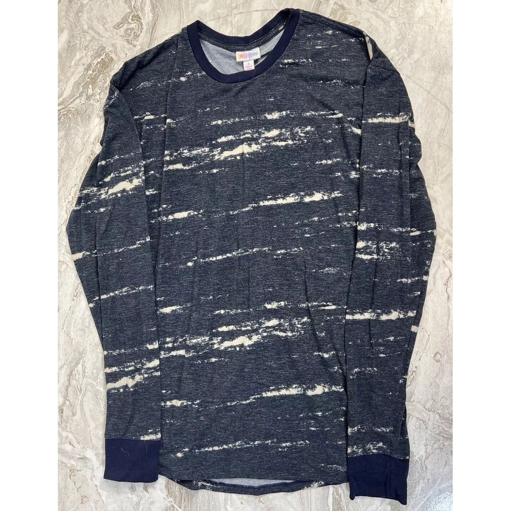 Lularoe Shirt Mens Small Gray Heather‎ Long Sleeve Pullover